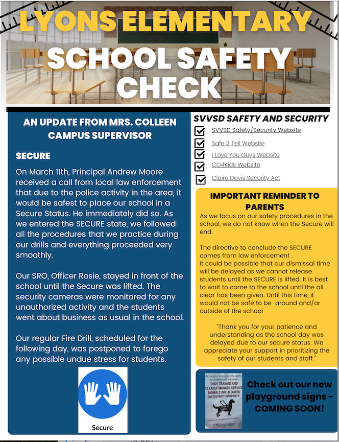 Safety Check - March